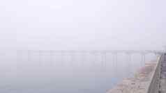 木海洋海滩码头雾有雾的平静木板路阴霾加州海岸