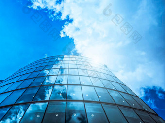 现代摩天大楼建筑体系结构天空云