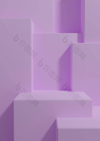 光柔和的薰衣草紫色的呈现产品显示壁纸讲台上站好前奢侈品产品简单的最小的摘要几何产品摄影背景