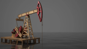 金石油泵泵海洋石油现实的模型极简主义概念多余的利润石油公司