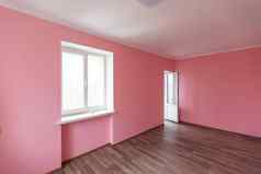 空粉红色的房间室内设计装饰
