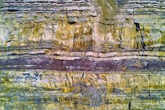 背景变形层地球沉积矿物质石头矿业地下地质地层岩石沙子地质研究特写镜头远程分层石头细节Copyspace