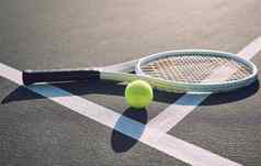 拍摄网球网拍网球球体育法院工具专业网球球员参与选择体育运动游戏集赢了匹配