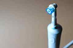 电牙刷前视图特写镜头充电器可充电