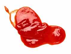 番茄酱染色斑点食物下降番茄酱汁事故液体飞溅脏斑点红色的