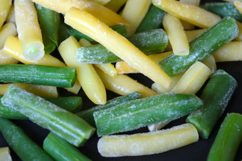 黄色的绿色豆子健康的蔬菜健康的吃