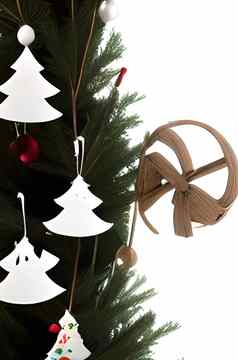 关闭圣诞节树装饰圣诞节一年庆祝活动