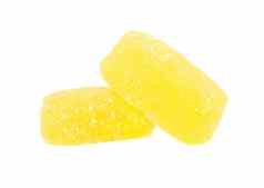 黄色的果冻糖果