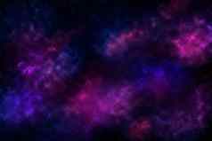 空间色彩斑斓的明亮的星系布满星星的天空