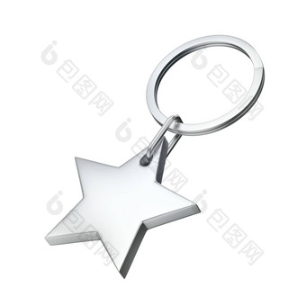 银明星钥匙链