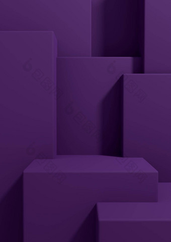 黑暗紫色的紫罗兰色的呈现产品显示壁纸讲台上站好前奢侈品产品简单的最小的摘要几何产品摄影背景