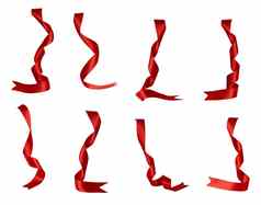 红色的丝带弓庆祝活动装饰
