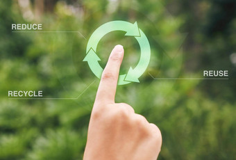 手指选择数字回收象征数字回收按钮按下人技术回收重用减少浪费