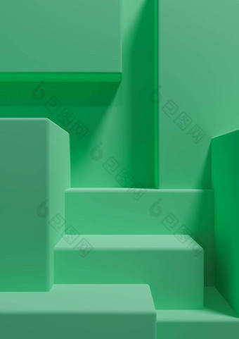 明亮的绿松石绿色插图简单的最小的产品显示背景一边视图摘要广场讲台上站产品摄影壁纸奢侈品产品