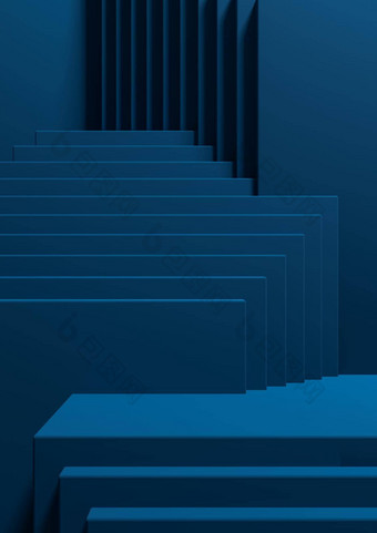 黑暗阿卡蓝色的插图简单的最小的产品显示背景一边视图摘要广场讲台上站产品摄影壁纸奢侈品产品