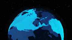 数字轨道地球网络空间显示概念网络技术