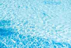 表面蓝色的游泳池背景水游泳池