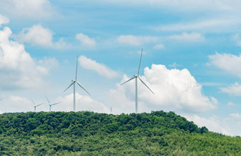 风能源风权力可持续<strong>发展</strong>的可再生能源风涡轮机生成电风车农场山蓝色的天空<strong>绿色</strong>技术可再生资源可持续<strong>发展</strong>的<strong>发展</strong>