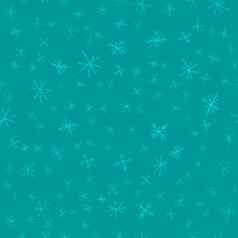 手画雪花圣诞节无缝的模式微妙的飞行雪片粉笔雪花背景可爱的粉笔handdrawn雪覆盖富有想象力的假期季节装饰