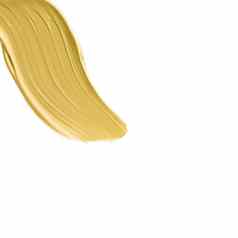 柔和的黄金美斯沃琪护肤品化妆化妆品产品样本纹理孤立的白色背景化妆涂抹奶油化妆品涂片油漆刷中风