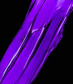紫色的霓虹灯油漆刷中风纹理孤立的黑色的背景