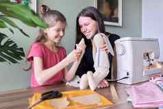 家庭有创意的手工制作的爱好休闲孩子们缝纫玩具兔子娃娃