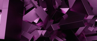 摘要豪华的未来主义的闪亮的块混乱未来紫色的粉红色的横幅背景壁纸插图