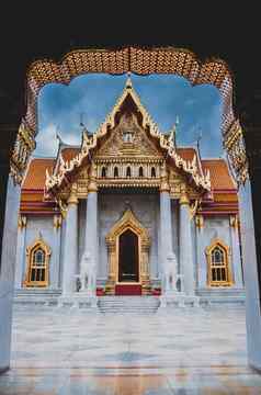 大理石寺庙曼谷泰国体系结构具有里程碑意义的著名的旅行目的地泰国