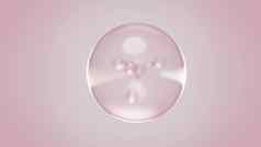 豪华的优雅的分子colagen维生素血清清洁横幅粉红色的背景渲染