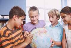 国家世界集团学生们学习世界全球地球
