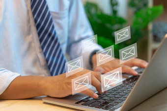 业务电子邮件市场营销发送很多电子邮件数字时事通讯客户技术在线互联网广告概念