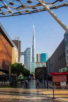 城市走迪拜地址天空视图酒店迪拜塔哈利法塔最高的建筑世界场景