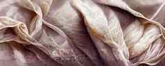 丝绸波浪作文摘要纹理丝绸雪纺织物香槟颜色丝绸织物模型艺术布局背景