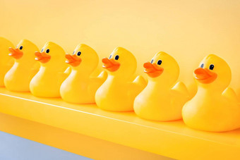 黄色的橡胶鸭子行玩具设计黄色的概念团队橡胶鸭背景团队会议橡胶极好的浴玩具背景黄色的鸭子行社区团队合作组织合作