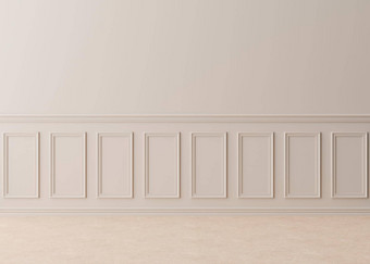 空房间奶油墙模型墙地板上模拟室内免费的复制空间家具图片对象呈现