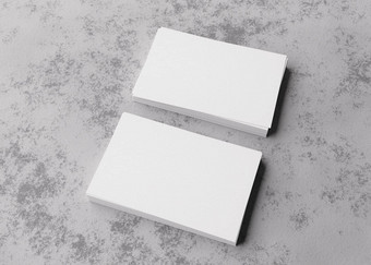 空白白色业务卡片粗糙的混凝土表面模型品牌身份栈显示国卡模板图形设计师免费的空间复制空间呈现