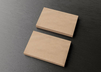 空白棕色（的）纸板业务卡片黑暗木表格<strong>模型</strong>品牌身份栈显示国卡模板图形设计师<strong>免费</strong>的空间复制空间呈现
