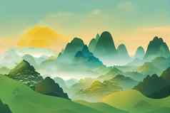 景观中国山海云