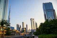 迪拜金融中心路地址天空视图酒店都喜他尼府酒店迪拜塔哈利法塔最高的建筑世界场景