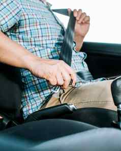 司机手紧固座位带关闭人手把座位带司机的手把座位带安全带事故预防