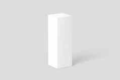 长矩形盒子白色空白呈现模型