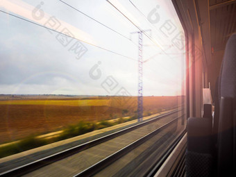景观窗口火车运动