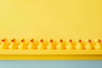 黄色的橡胶鸭行玩具设计黄色的概念团队工作橡胶极好的浴玩具背景黄色的鸭子行橡胶鸭背景团队会议社区团队合作合作