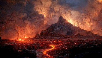 熔岩裂缝地球视图纹理发光火山<strong>岩浆</strong>裂缝