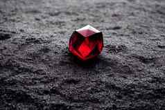 红色的魔法水晶黑暗洞穴黑色的
