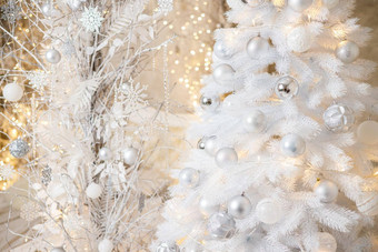室内房子装饰圣诞节树期待假期大明亮的房间装饰装饰一年圣诞节装饰