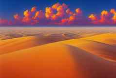 空中视图无人机飞行巨大的沙子