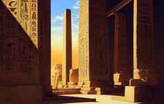 埃及人古老的寺庙法老纪念碑
