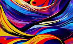 摘要现代图形元素动力彩色的形式波