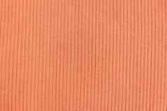 肋棉花织物纹理柔和的橙色颜色关闭肋骨棉花布纺织品模式自然有机面料纹理背景